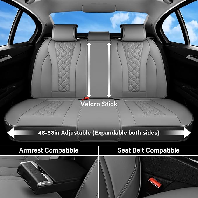 Universal Seat Covers — Full Set — Gray