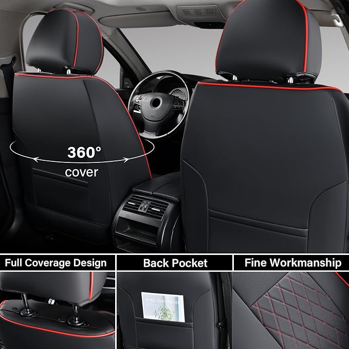Seat Covers for Toyota Tacoma — Front Seat — Red