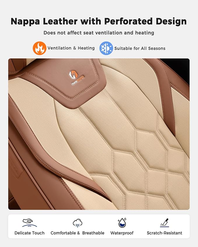 Universal Seat Covers — Front Seat — Brown / Beige
