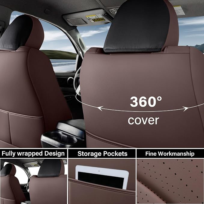 Seat Covers for Toyota Tacoma — Full Set — Brown