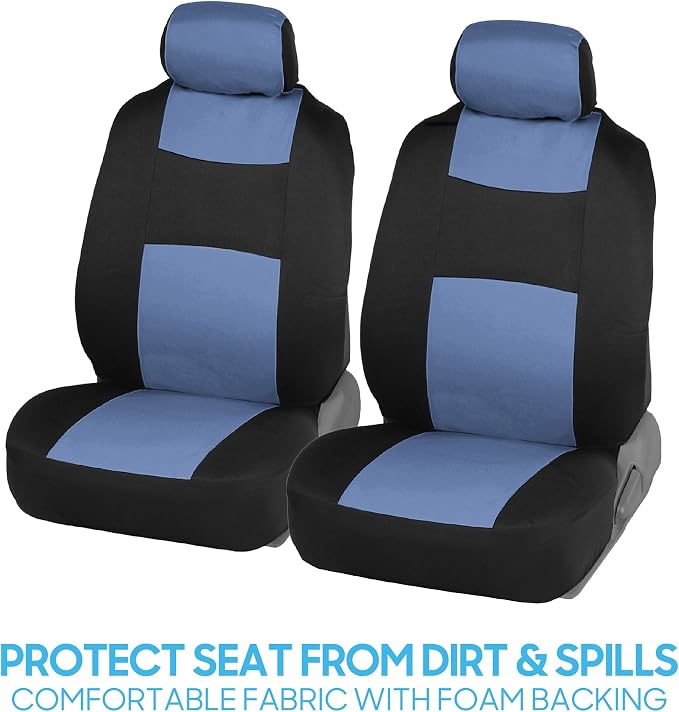 Car Seat Covers — Full Set — Blue / Gray / Black