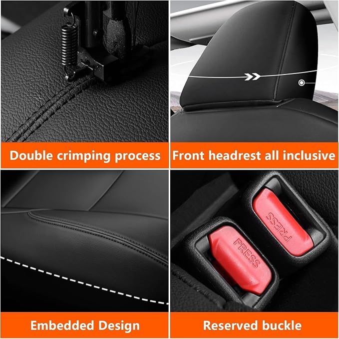 Faux Leather Seat Covers for Mazda CX-30 — Full Set — Black