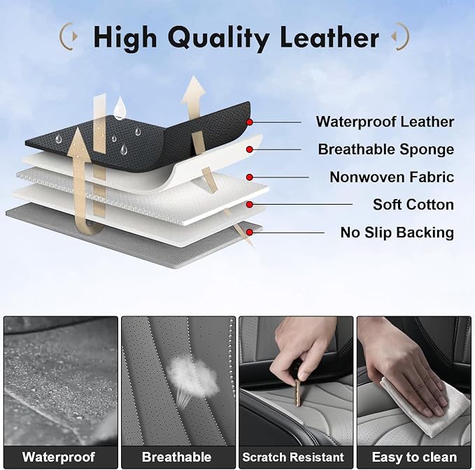 Universal Seat Covers — Full Set — Black / Gray