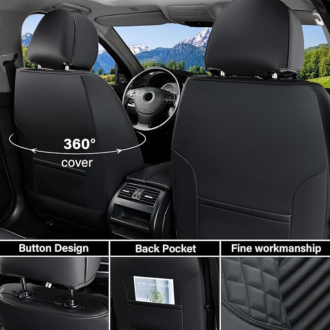 Universal Seat Covers — Full Set — Black