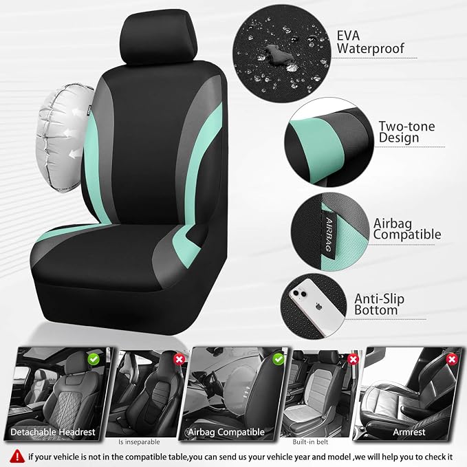 Universal Seat Covers — Full Set — Black