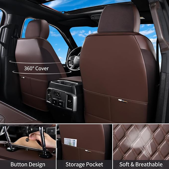 Seat Covers for Toyota Tacoma — Full Set — Coffee