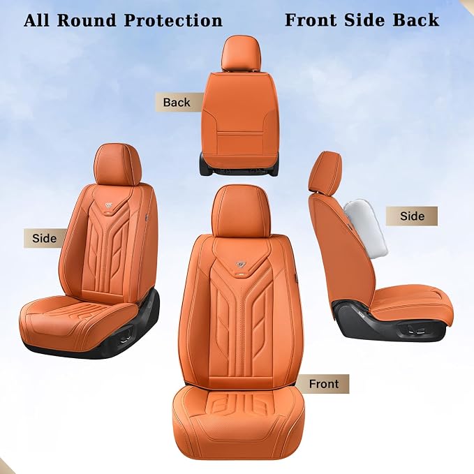 Universal Seat Covers — Front Seat — Orange