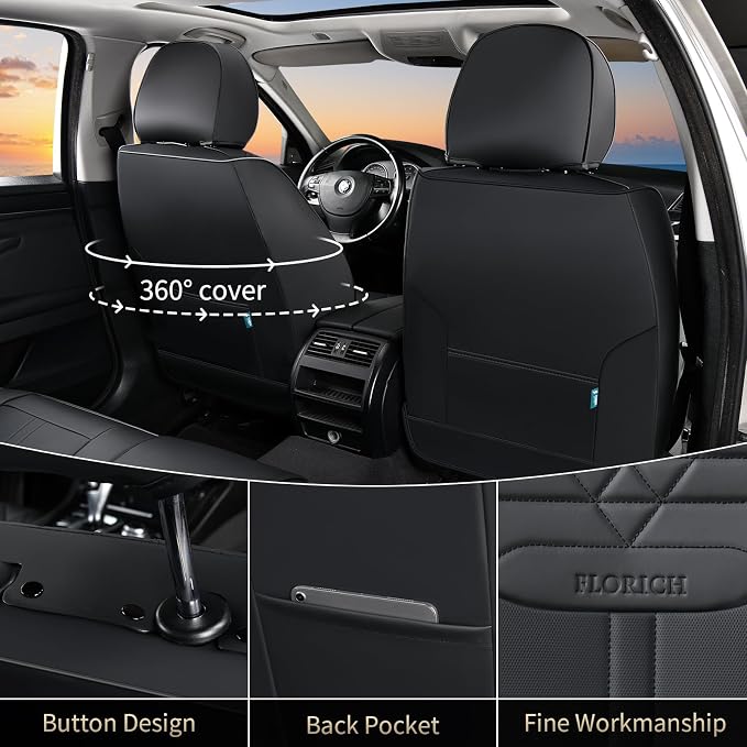 Universal Seat Covers — Full Set — Black