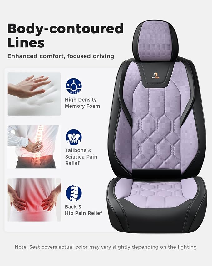 Universal Seat Covers — Black / Purple