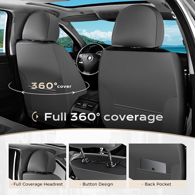 Faux Leather Car Seat Covers — Full Set