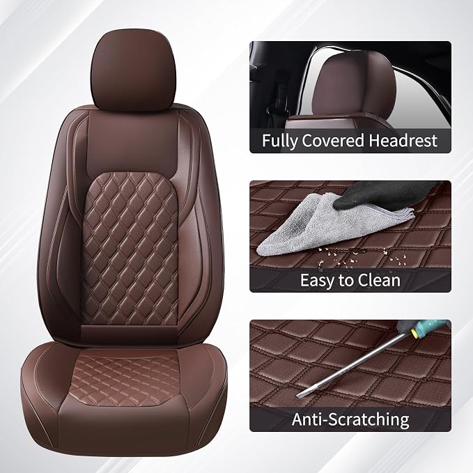 Seat Covers for Chevrolet Silverado / GMC Sierra — Front Seat — Coffee