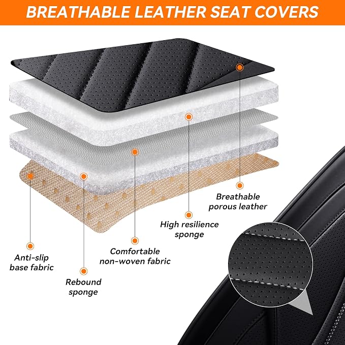 Universal Seat Covers — Front Seat — Black