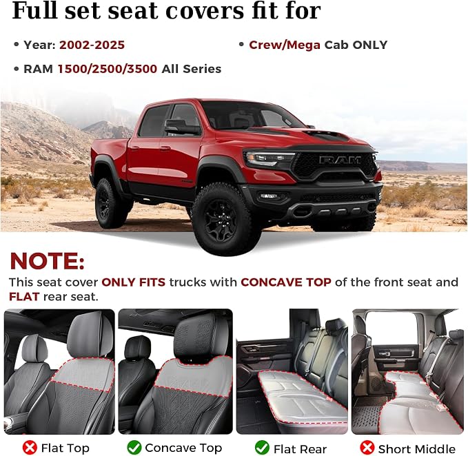 Seat Covers for Multiple Vehicles — Full Set — Black