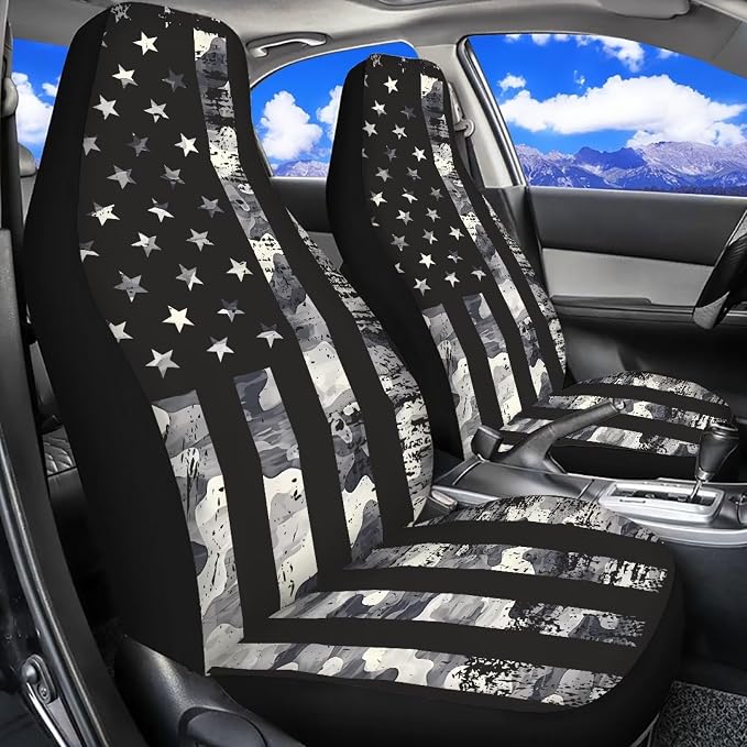 Universal Seat Covers — Front Seat — Gray