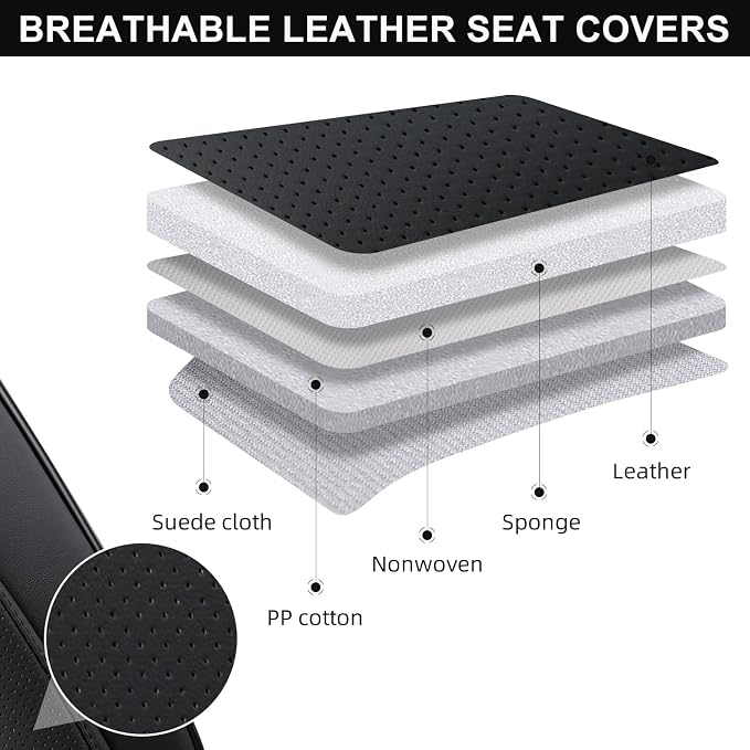 Universal Seat Covers — Front Seat — Black