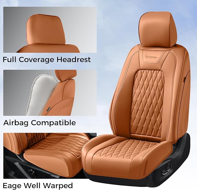 Seat Covers for Multiple Vehicles — Front Seat — Orange