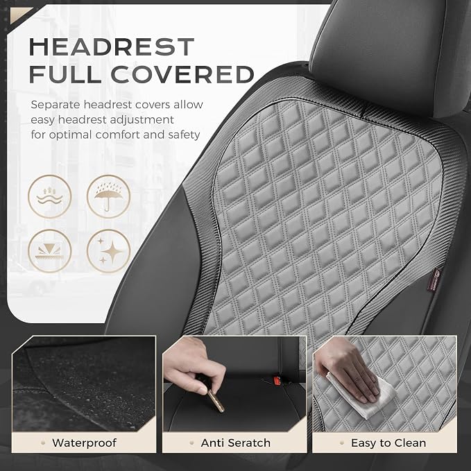 Universal Seat Covers — Full Set — Black / Gray