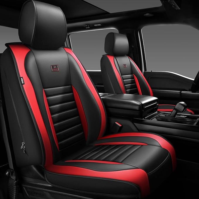 Universal Seat Covers — Front Seat — Black / Red