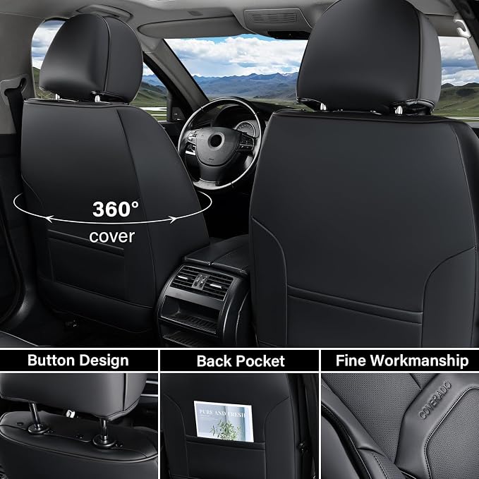 Universal Seat Covers — Front Seat — Black