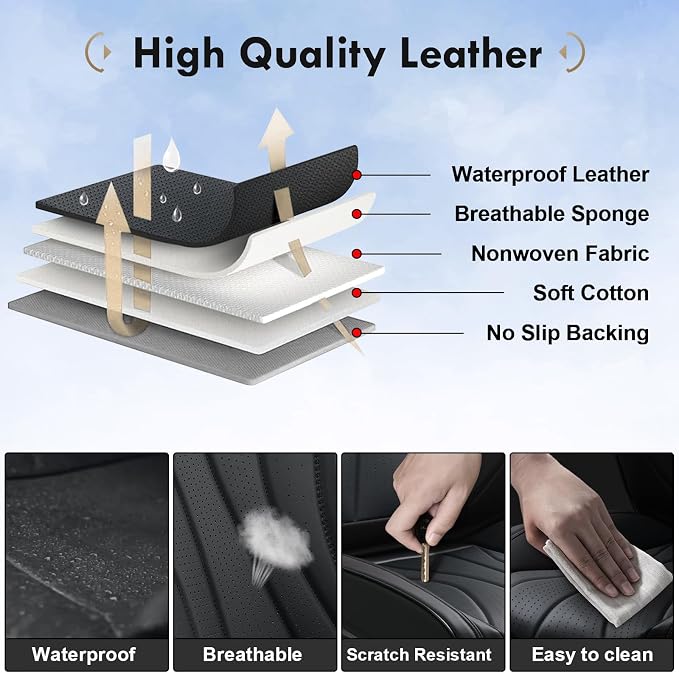 Universal Seat Covers — Front Seat — Black