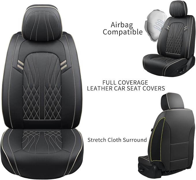 Universal Seat Covers — Full Set — Black