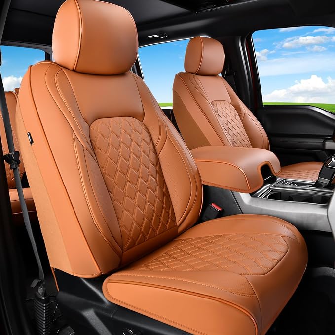 Seat Covers for Multiple Vehicles — Front Seat — Brown