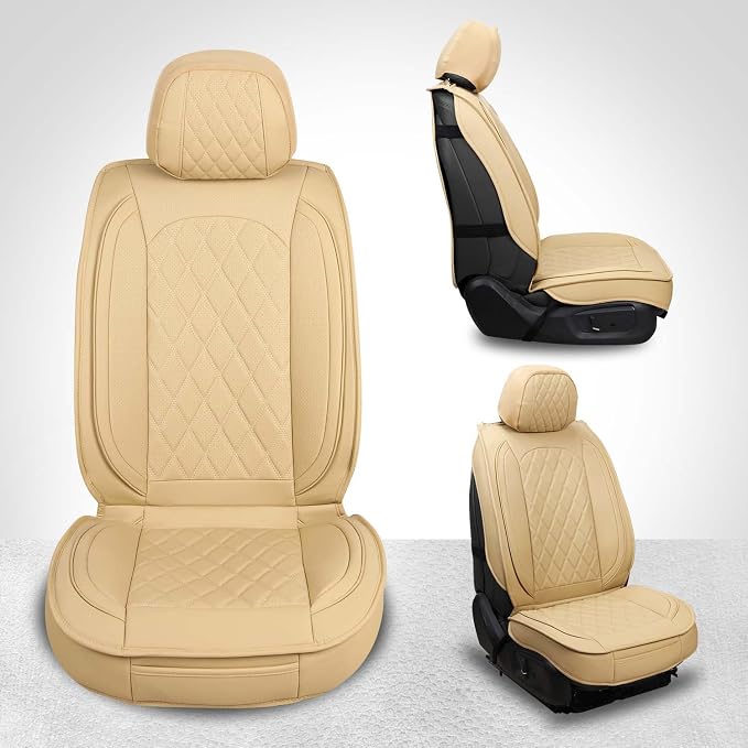 Car Seat Covers — Front Seat — Beige