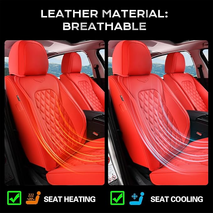 Universal Seat Covers — Front Seat — Red