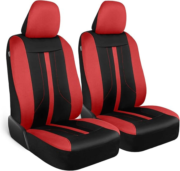 Fabric Car Seat Covers — Front Seat — Red
