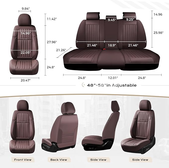 Universal Seat Covers — Front Seat — Coffee
