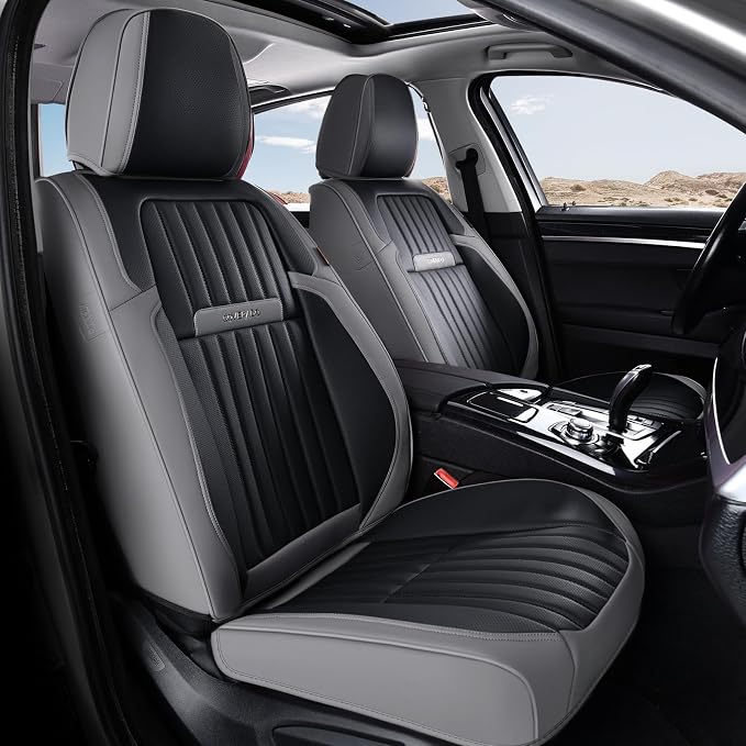 Universal Seat Covers — Front Seat — Gray / Black