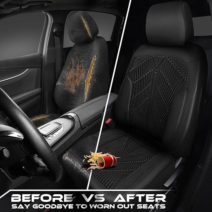 Universal Neoprene Seat Covers — Front Seat — Black