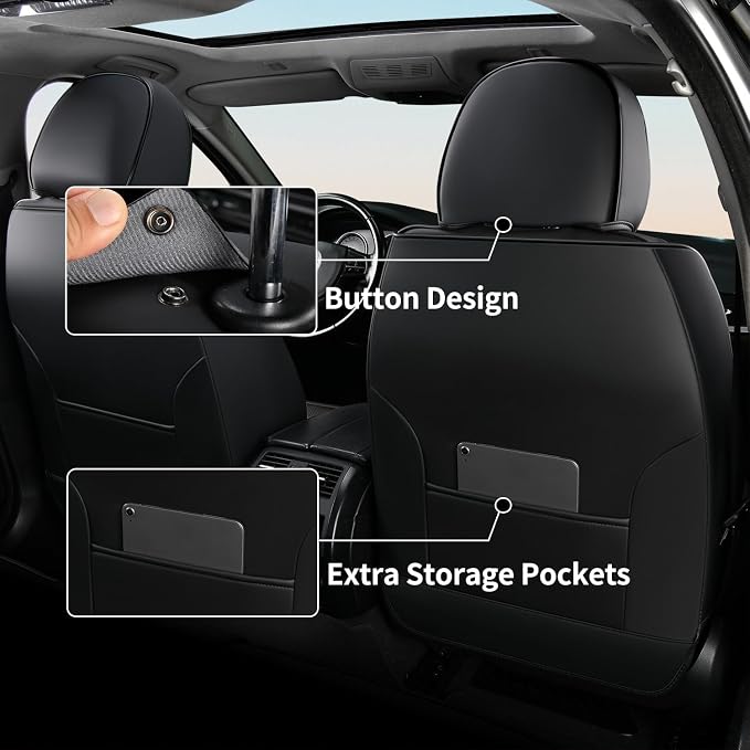 Car Seat Covers — Front Seat — Black