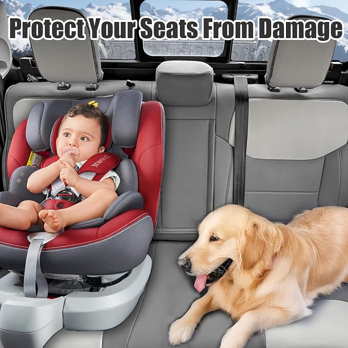 Faux Leather Seat Covers for Ford Maverick — Gray / White