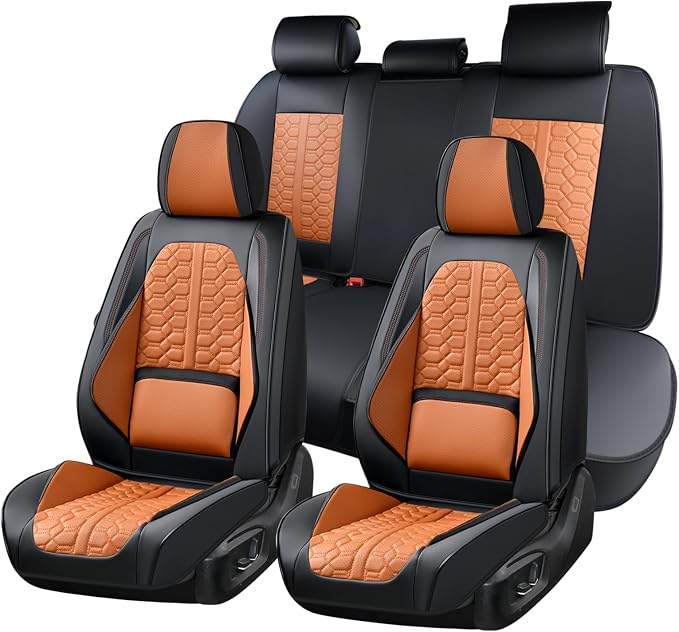 Universal Seat Covers — Full Set — Black / Brown