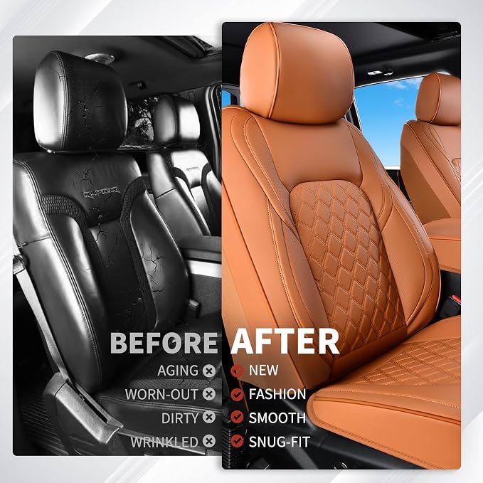 Seat Covers for Toyota Tacoma — Front Seat — Brown
