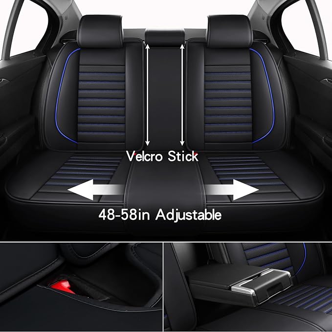 Universal Faux Leather Seat Covers — Full Set