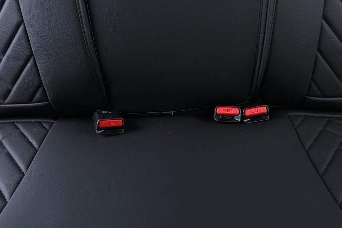 Faux Leather Seat Covers for Toyota Tacoma — Rear Seat — Black / Blue