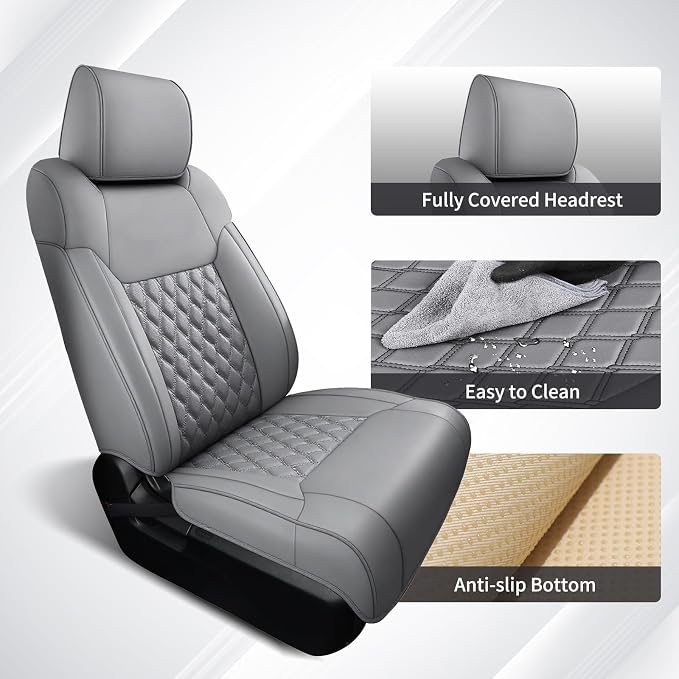 Seat Covers for Toyota Tacoma — Front Seat — Gray
