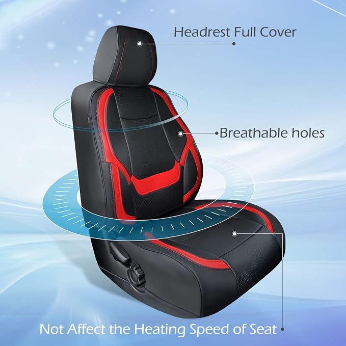 Seat Covers for Toyota Tacoma — Black / Red