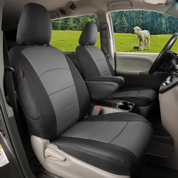 Seat Covers for Toyota Sienna — Full Set — Black / Gray