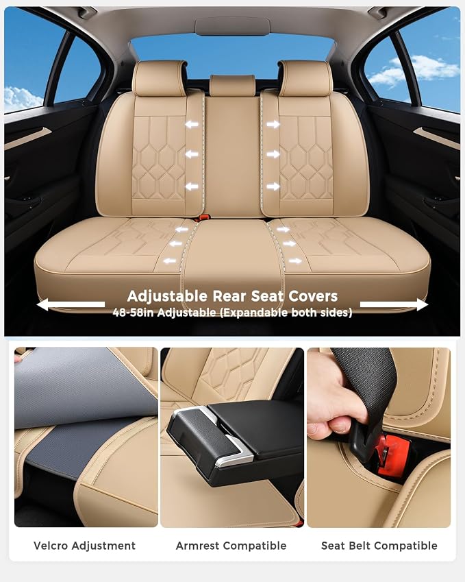 Universal Seat Covers — Full Set — Beige