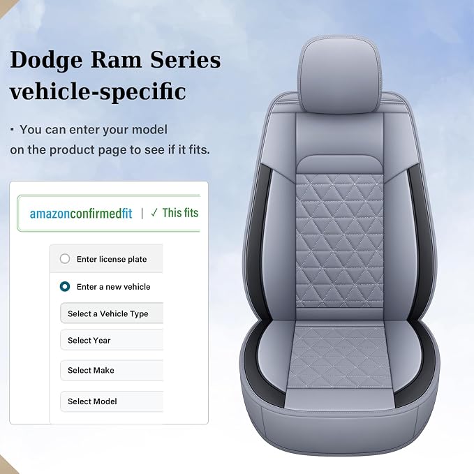 Seat Covers for Multiple Vehicles — Full Set — Gray