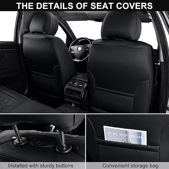 Universal Seat Covers — Front Seat — Black