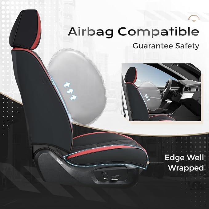 Universal Seat Covers — Front Seat — Red / Black