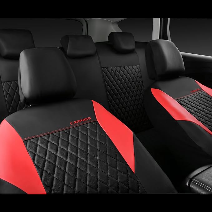 Universal Seat Covers — Full Set — Red