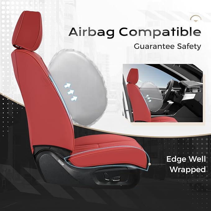 Universal Seat Covers — Front Seat — Red