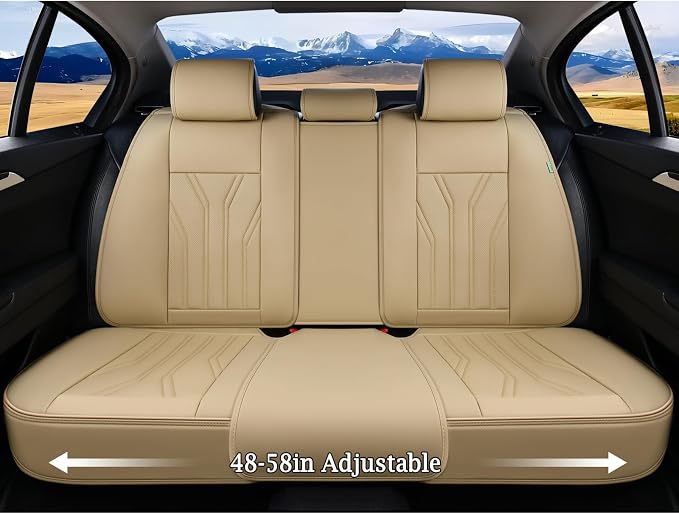 Universal Seat Covers — Full Set — Beige