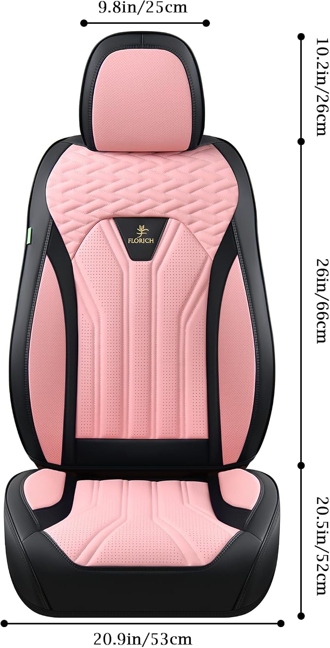 Universal Seat Covers — Front Seat — Pink / Black