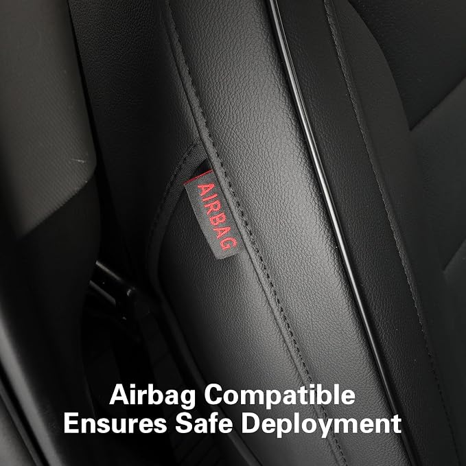 Faux Leather Seat Covers for Chevrolet Silverado — Full Set — Black